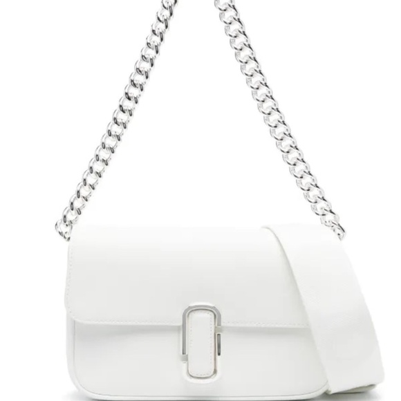 Marc Jacobs The J Marc Shoulder Bag White/Silver - Picture 1 of 9